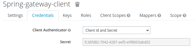 Realm Client Credentials