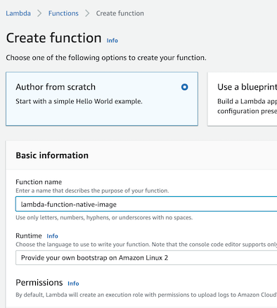 Micronaut AWS function native image