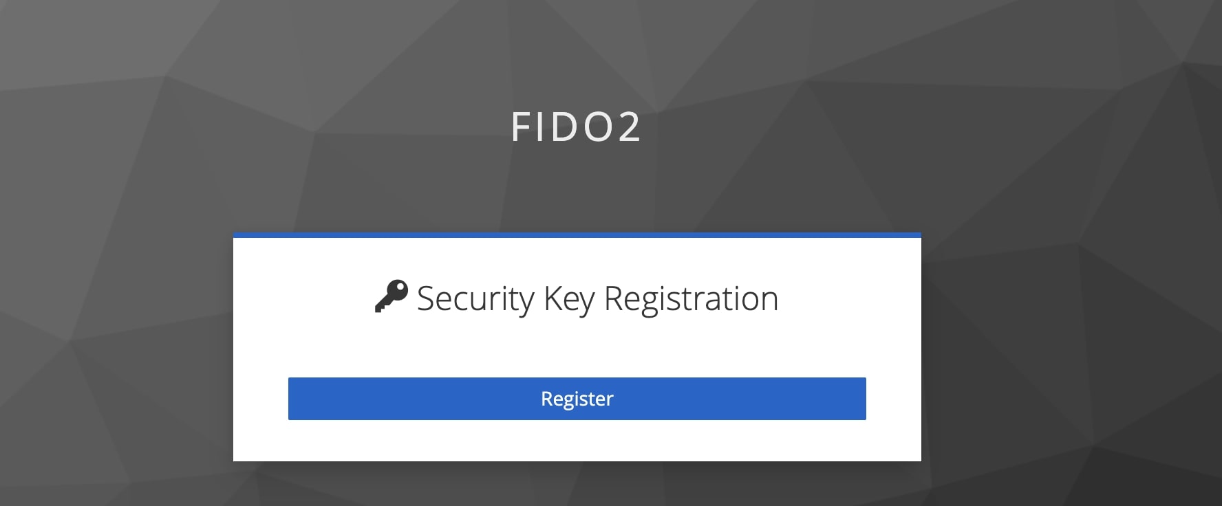 Keycloak security key registration